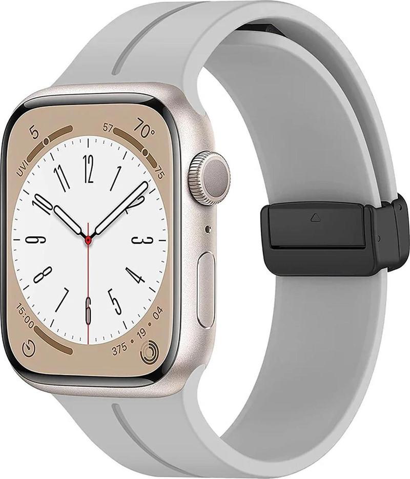 Apple Watch Ultra 2 Kordon Ribbon Line Gri