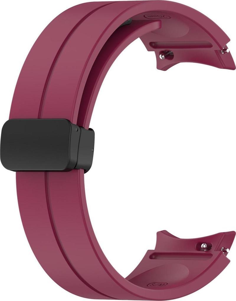 Samsung Galaxy Watch 5 Pro 45mm Kordon Ribbon Line Bordo