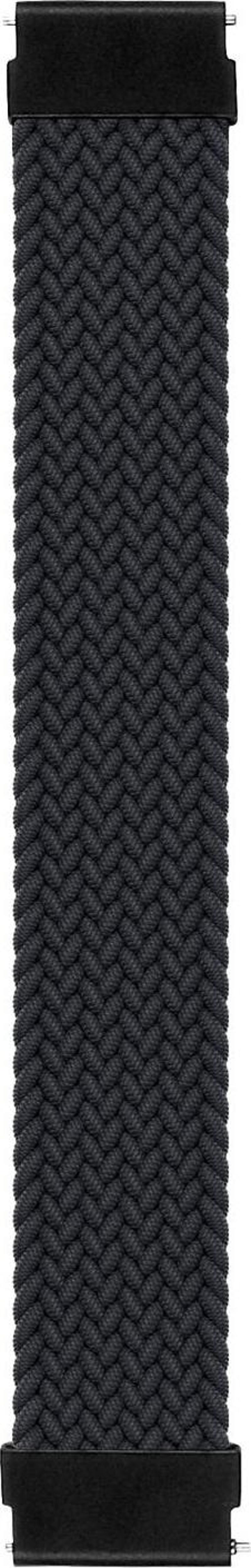 Amazfit Bip U Kordon, (Large Size, 165mm) Braided Solo Loop Band Siyah