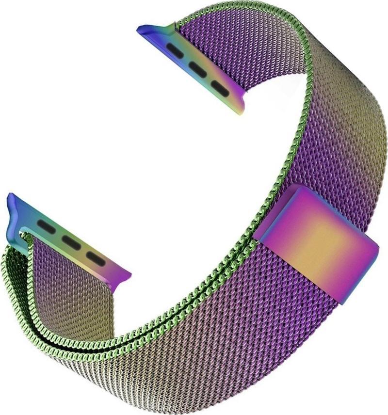 Apple Watch Series 9 41mm Milanese Loop Kordon Iridescent