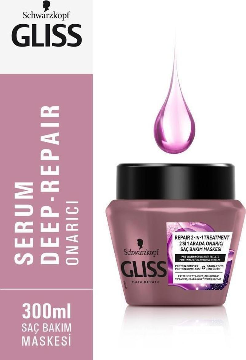 Schwarzkopf Gliss Serum Deep Repair Saç Bakım Maskesi 300 ML