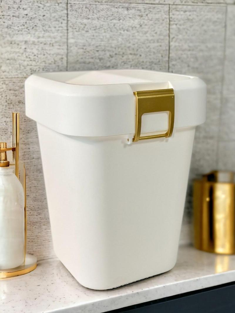 COB-410G Comfort Dustbin 8 Litre Çöp Kutusu Kovası Gold