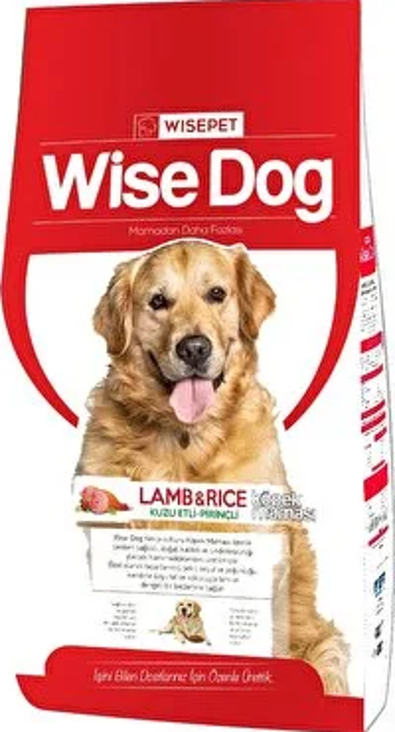 Wise Dog Kuzu Etli & Pirinçli Yetişkin Köpek Maması 15kg