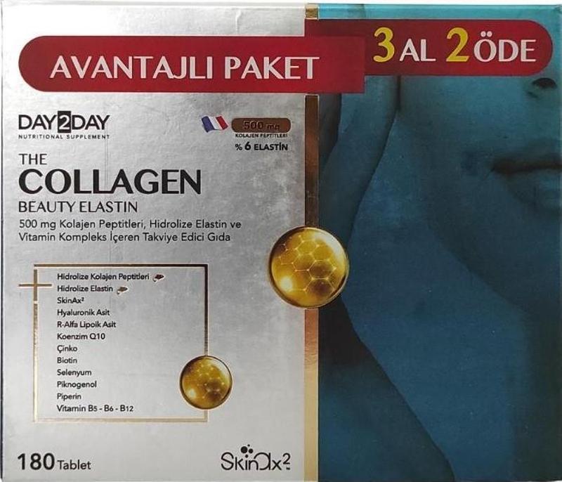 The Collagen Beauty Elastin 500mg 180 Tablet | 3 Al 2 Öde