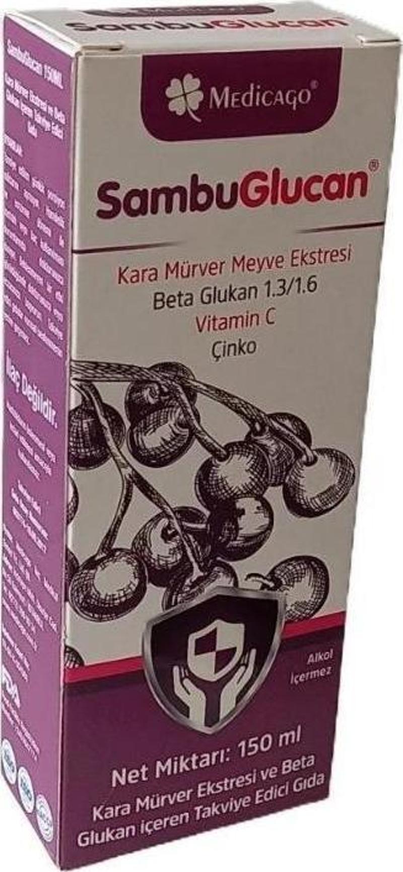 SambuGlucan Kara Mürver, C Vitamini Ve Çinko İçeren Takviye Edici Gıda 150ml