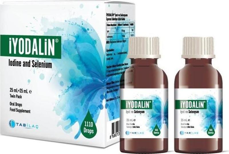 İyodalin İyot ve Selenyum İçeren Takviye Edici Sıvı Gıda 50(2x25) ml