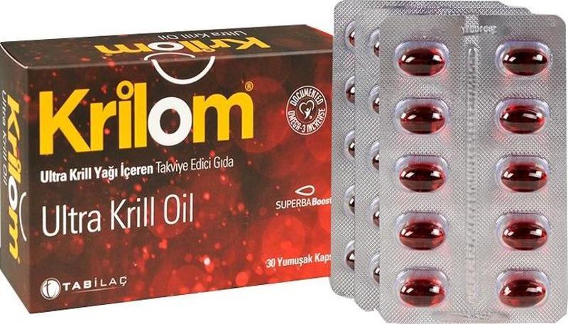 Krilom Ultra Krill Oil Takviye Edici Gıda 30 Yumuşak Kapsül