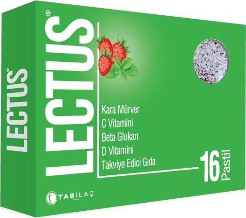 Lectus Beta Glukan C ve D Vitamini ve Karamürver 16 Pastil