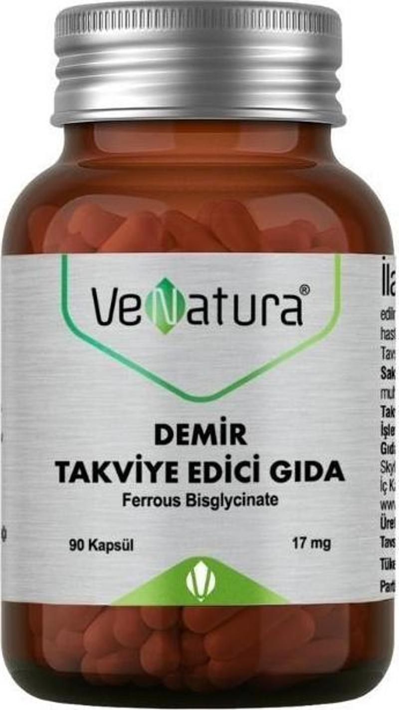 Demir Takviye Edici Gıda(Ferrous Bisglycinate) 90 Kapsül