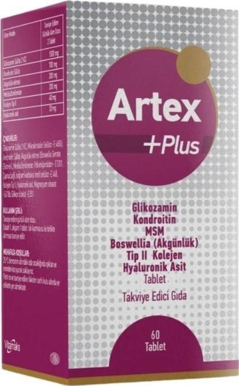 Artex Plus Tip 2 Kolajen, Multimineral Ve Akgünlük Ekstresi İçeren Takviye Edici Gıda 60 Tablet