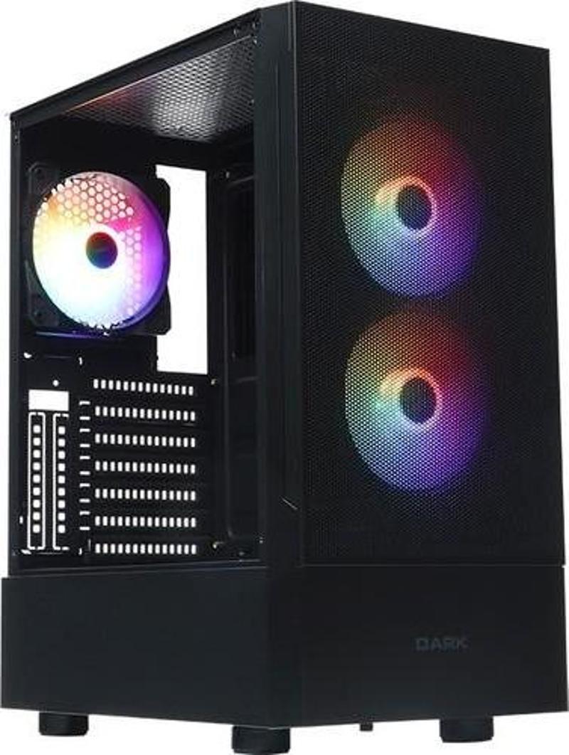 Dkchgt 3X12Cm Frgb Fan, Usb3.0, Akrilik Yan Panel, Ön Mesh Atx Oyuncu Boş Bilgisayar Kasası