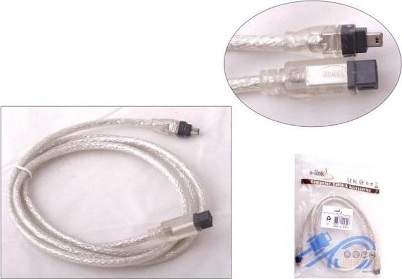 Sl-149 İeee1394 4 Pin To 9 Pin 1.5 Metre Firewire Kablosu