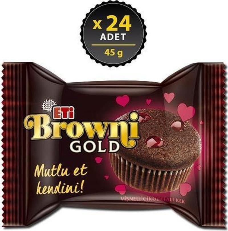 Browni Gold Vişneli Kek 45 gr x 24 Adet