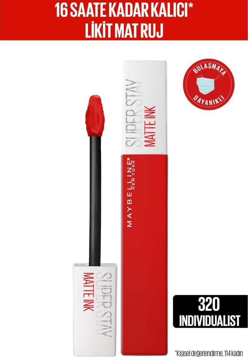 Super Stay Matte Ink Likit Mat Ruj - 320 Individualist- Kırmızı