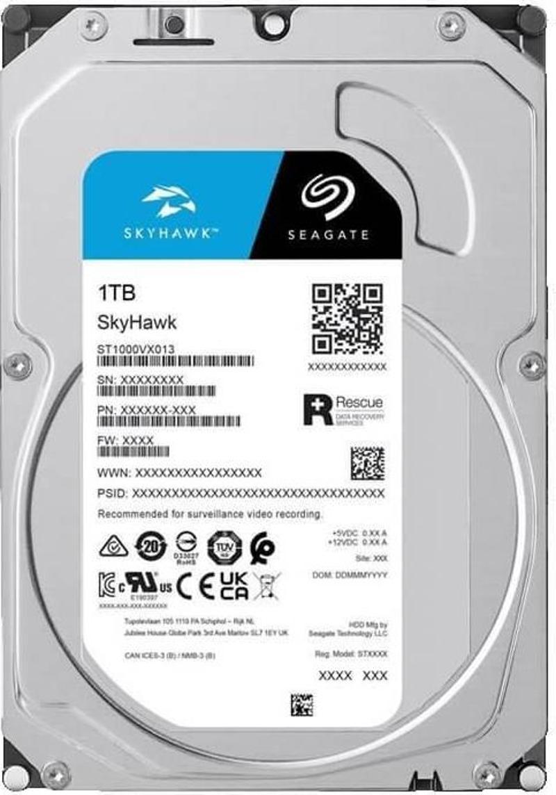 Skyhawk ST1000VX013 3.5 1TB 256MB 5400RPM 7/24 Güvenlik Diski