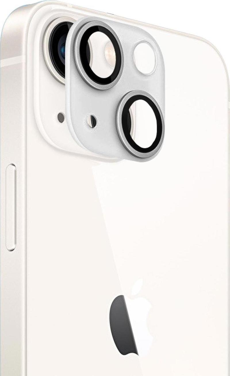 Apple iPhone 13 Kamera Lens Koruma Camı V2 Gümüş