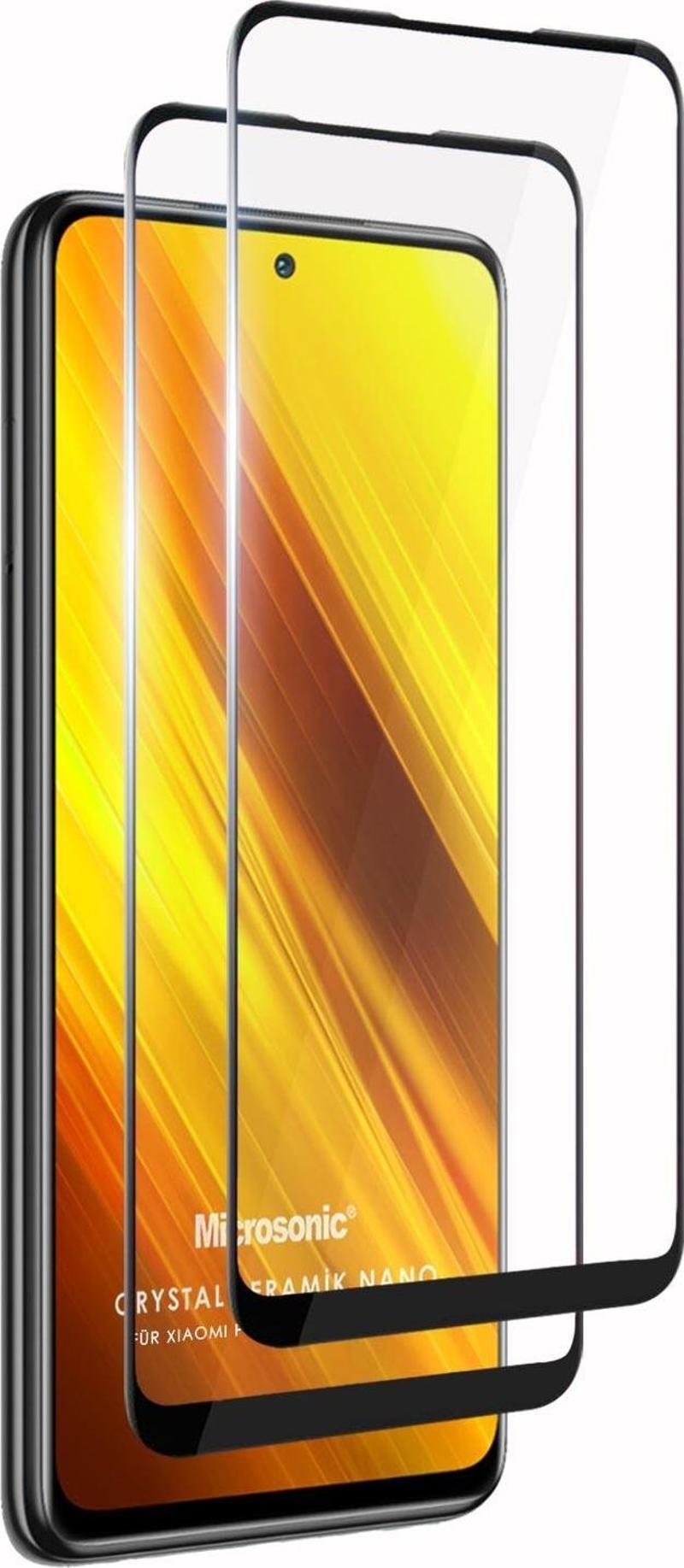 Xiaomi Poco X3 Pro Crystal Seramik Nano Ekran Koruyucu Siyah (2 Adet)