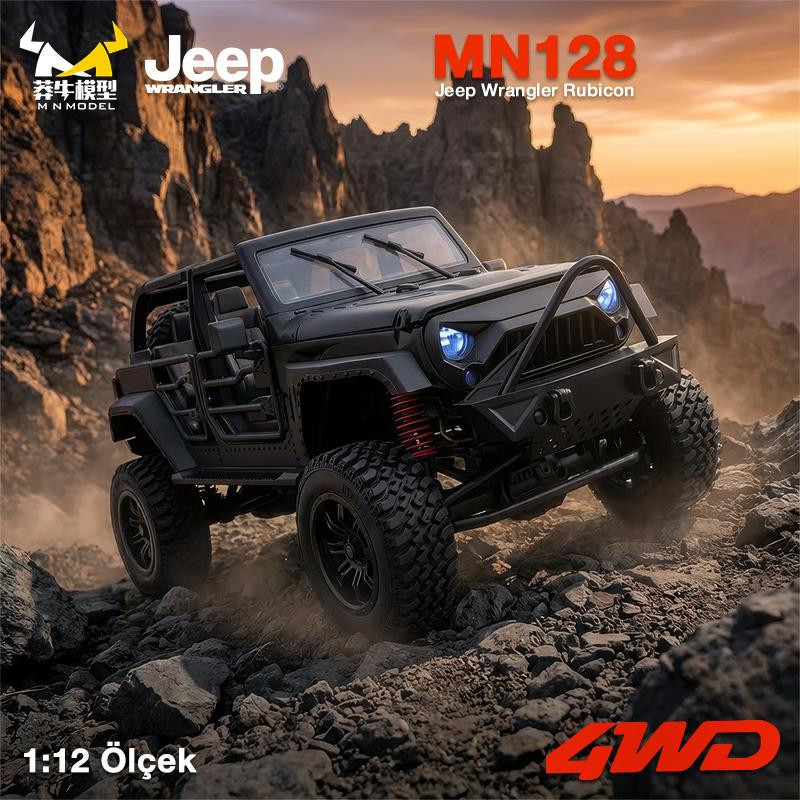 Groove MN Model MN128 1/12 Jeep Wrangler Rubicon 4WD RC Model Crawler ...