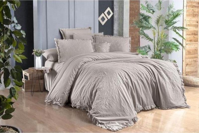 Peşte V5 Percale Nevresim Takımı Çift Kişilik