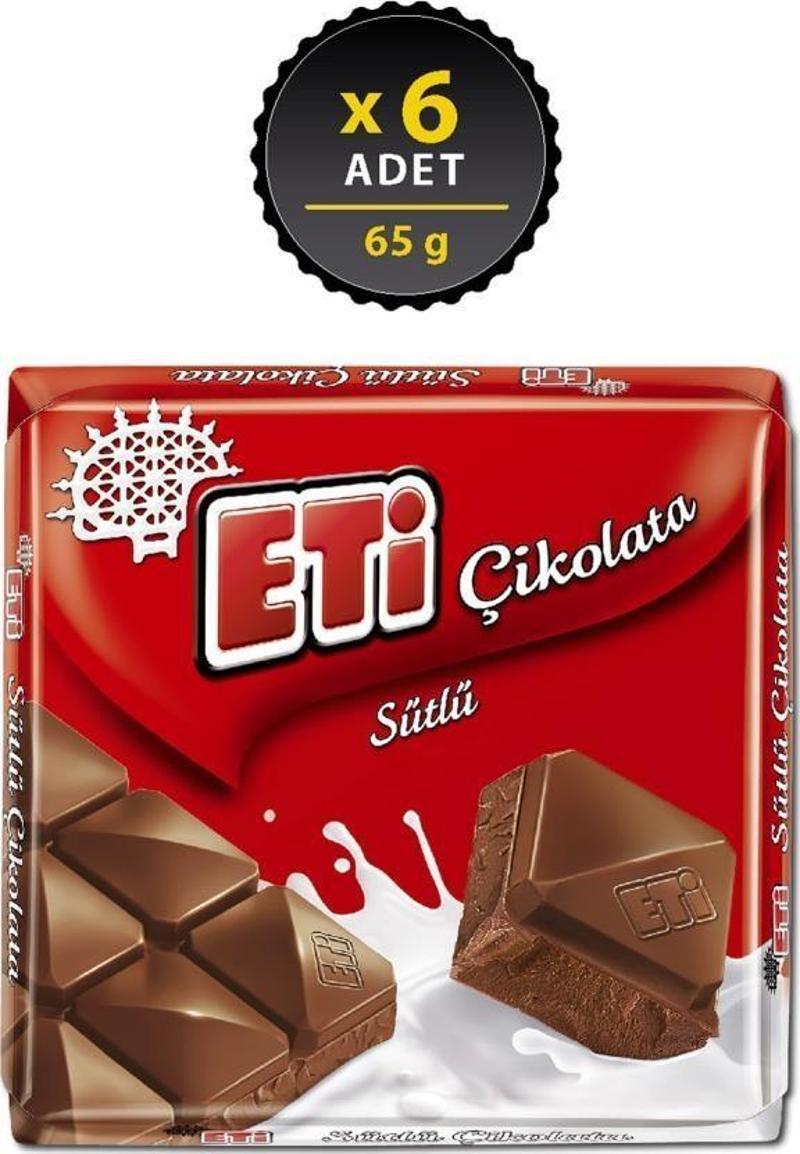 Çikolata Sütlü Kare 65 g x 6 Adet