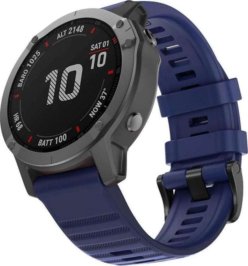 Garmin Fenix 6 Pro Kordon Quick Fit Strap Band Lacivert