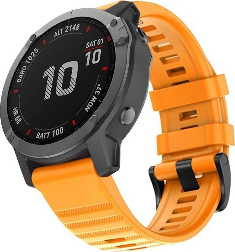 Garmin Fenix 6 Kordon Quick Fit Strap Band Hardal