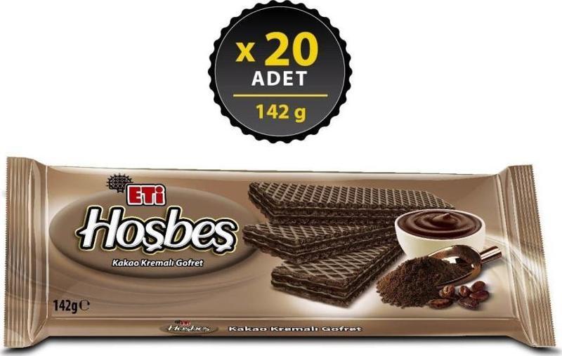 Hoşbeş Kakao Kremalı Gofret 142 gr x 20 Adet