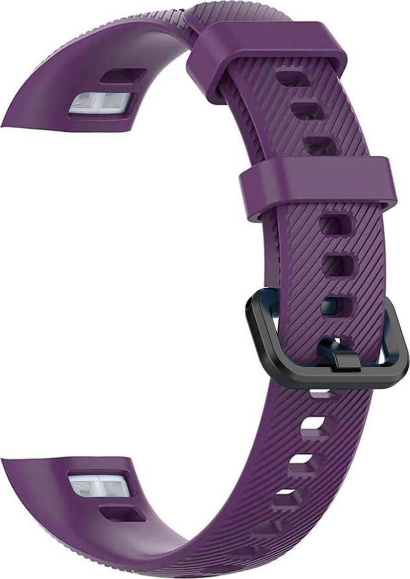 Huawei Honor Band 5 Kordon, Silicone Sport Band Mor