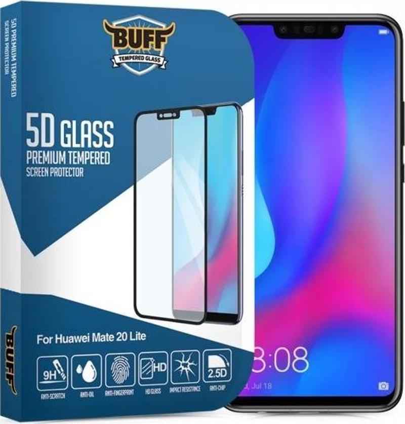 Buﬀ Mate 20 Lite ile Uyumlu 5D ile Uyumlu Glass Ekran Koruyucu