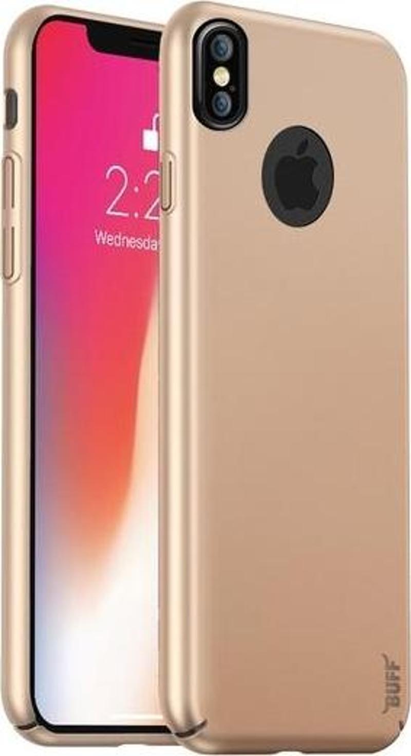 iPhone X ile Uyumlu Slim Fit Kılıf Gold