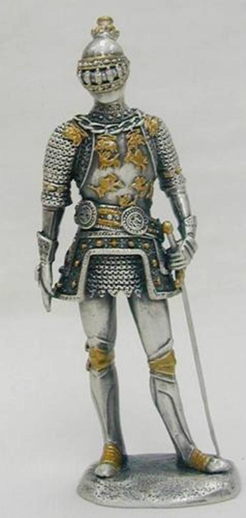 Veronese Serisi- Kurşun Asker-kılıçlı Metal Şövalye-10 Cm.