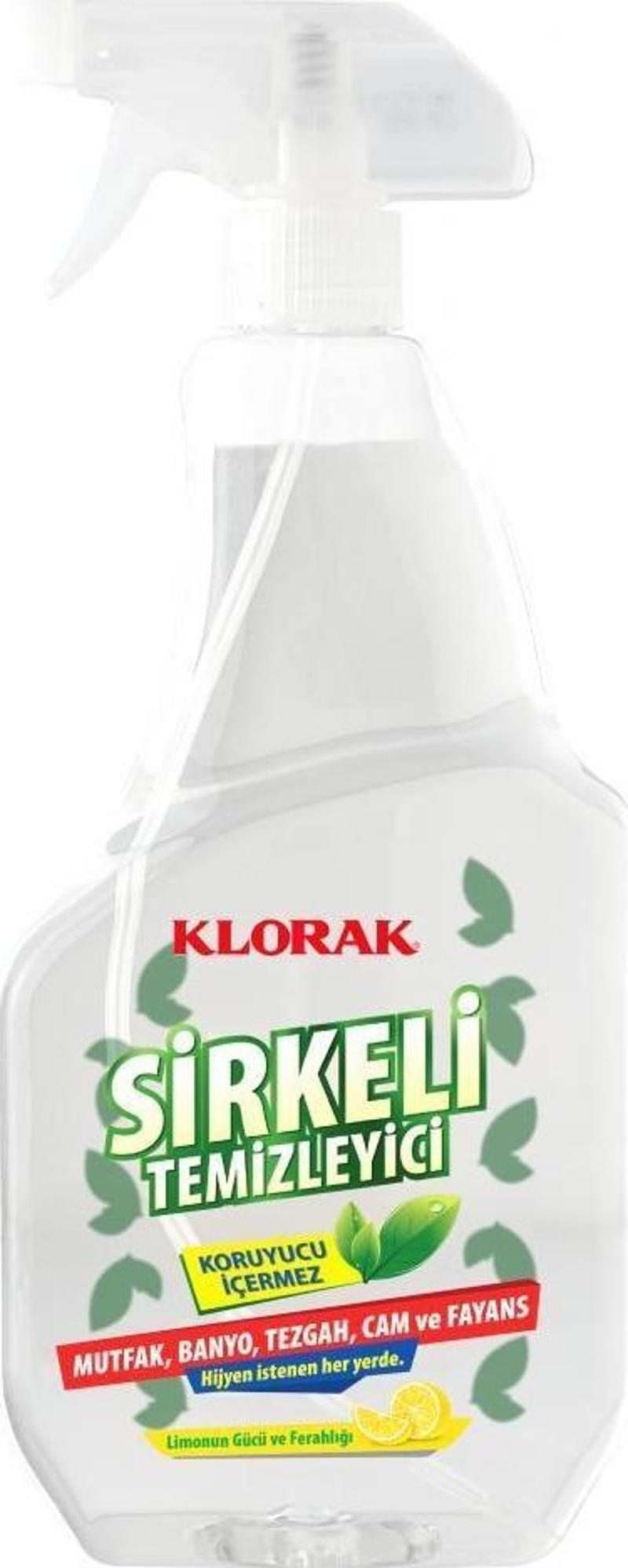 Sirkeli Temizleyici Sprey 750 ml 12 Adet