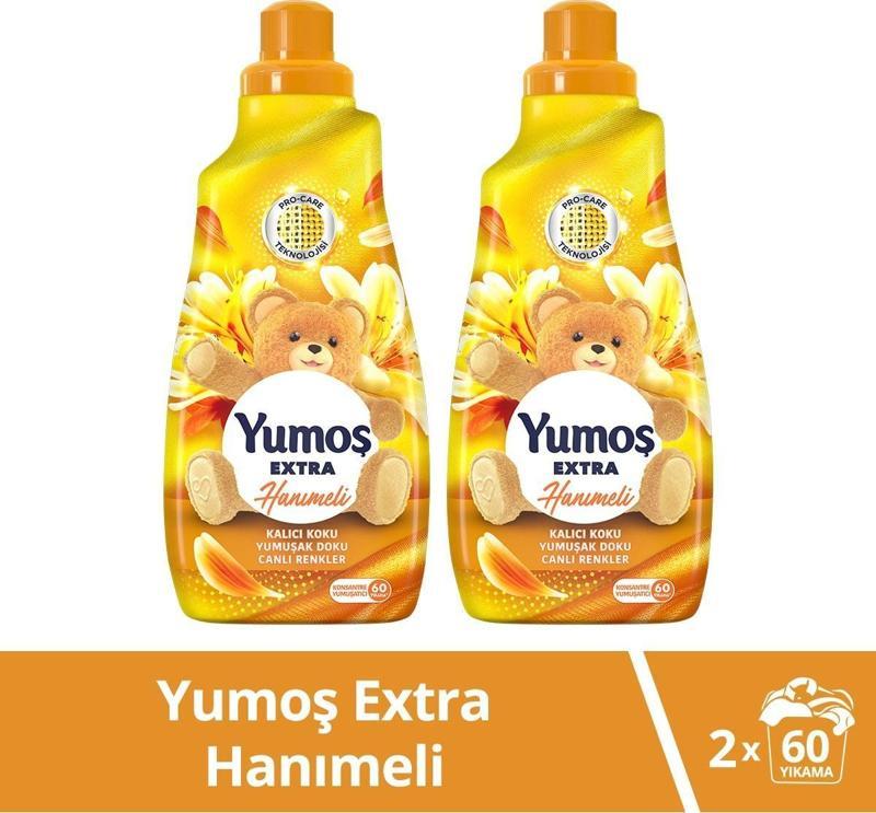 Extra Konsantre Çamaşır Yumuşatıcısı Hanımeli 1440 ml 60 Yıkama 2 Adet