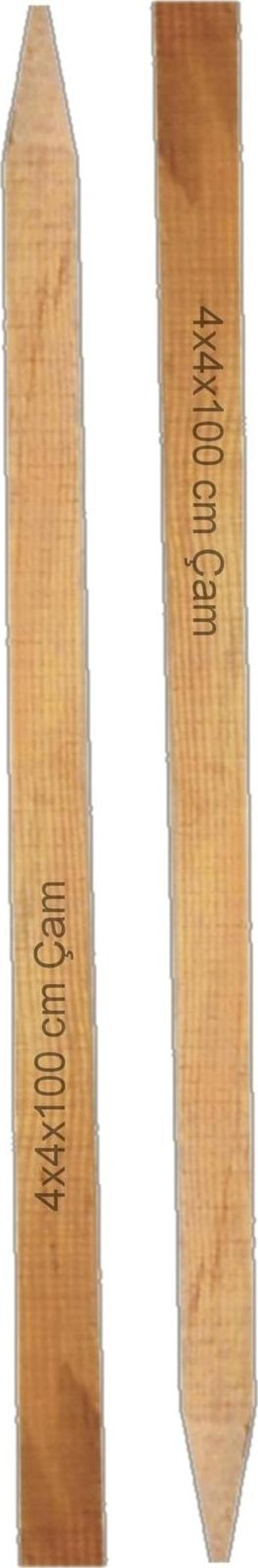 Ahşap 4X4 Cm Çam Kazık Direk Çit Destek Çubugu 150 cm
