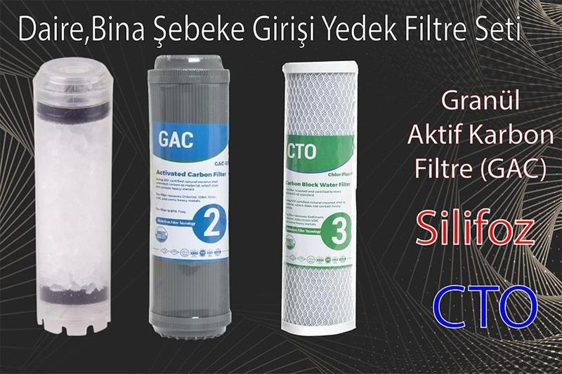 Atlas Daire Girişi 3'lü Silifozlu Yedek Filtre Kireç Önleyici