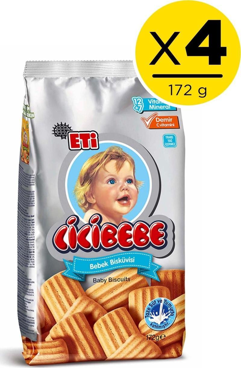 Cicibebe Bebek Bisküvisi 172 gr x 4 Adet