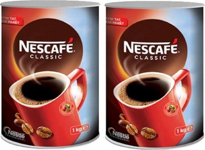 Classic Çözünebilir Kahve Teneke 1 Kg x 2 Adet