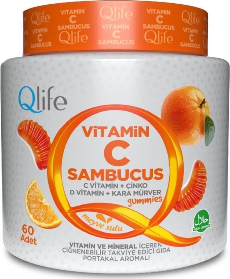 Vitamin C Sambucus Gummies 60 Çiğnenebilir Tablet