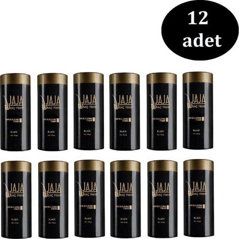 Saç Fiberi Toz Keratin Içeri Siyah 50 gr X 12 Adet