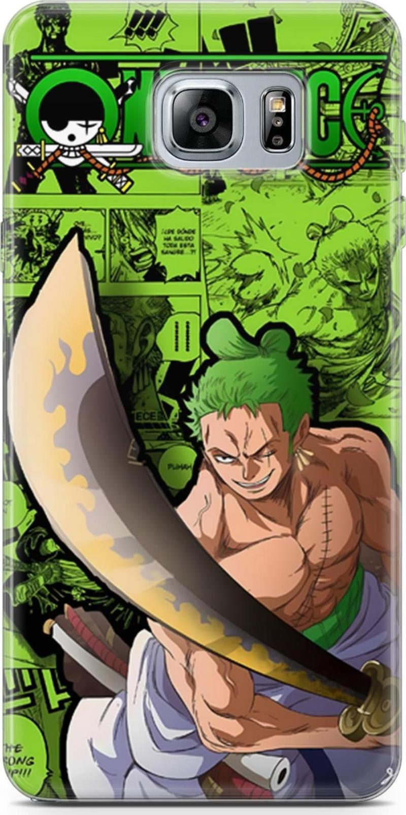 Samsung Galaxy Note 5 için Anime 10 UV Kapak One Piece Zoro