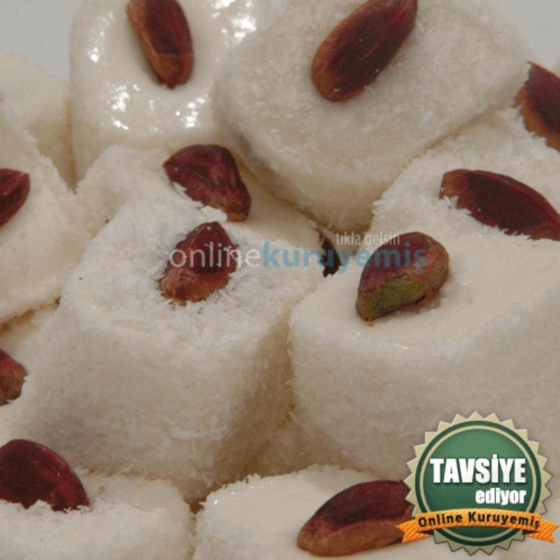 Antep Fıstıklı Beyaz Lokum 1000 Gr