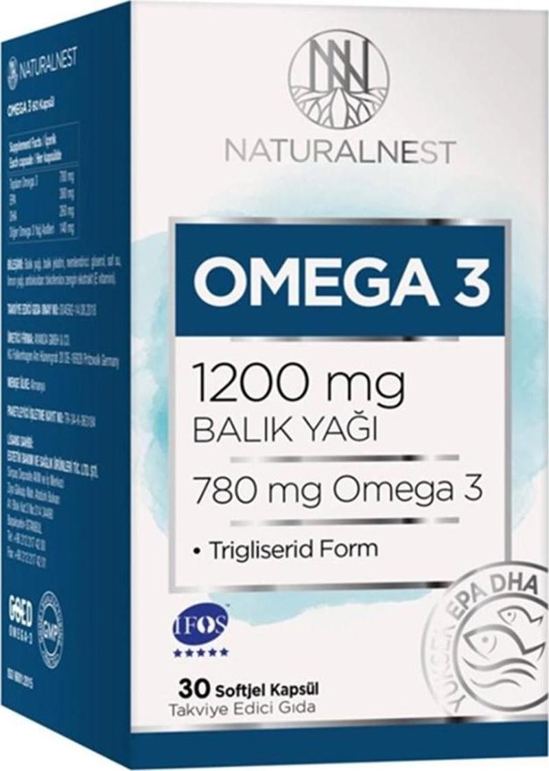 Omega 3 1200 mg Balık Yağı 30 Kapsül