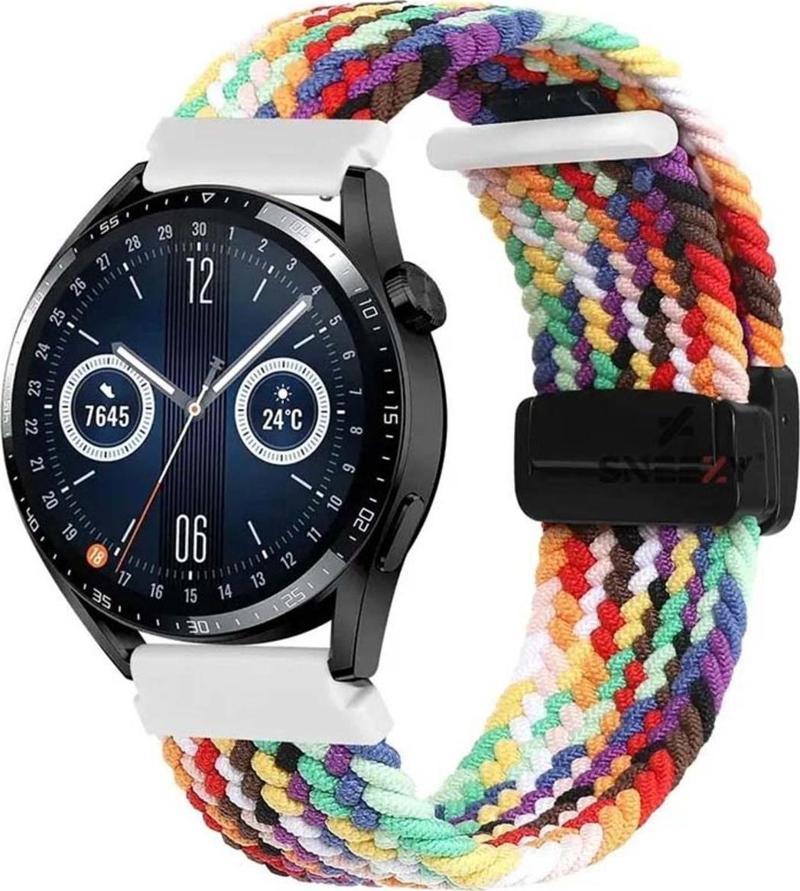 Galaxy Watch 6 – Classic 40-43-44-47Mm 20Mm Uyumlu Fiberlink Manyetik Tokalı Örgü Kordon