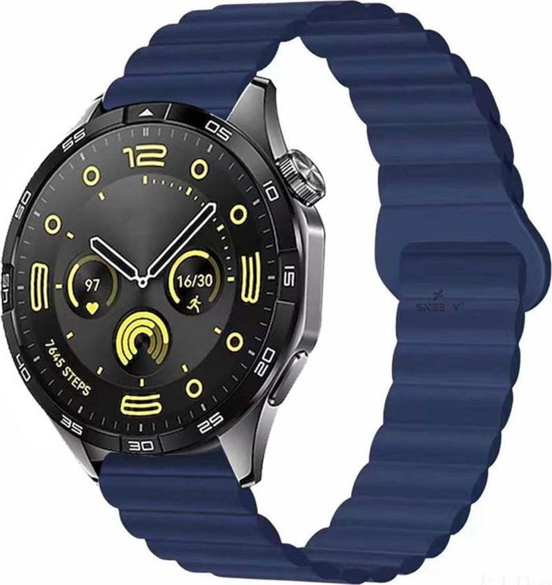 Huawei Watch 4 46Mm-Watch 4 Pro 22Mm Uyumlu Harmony Duo Magnetik Silikon Kordon