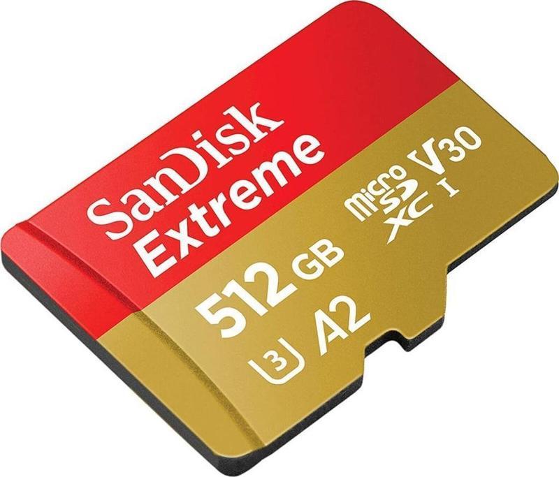 Extreme 512GB 190MB/S MicroSDXC U3 For Aksiyon Kamera SDSQXAV-512G