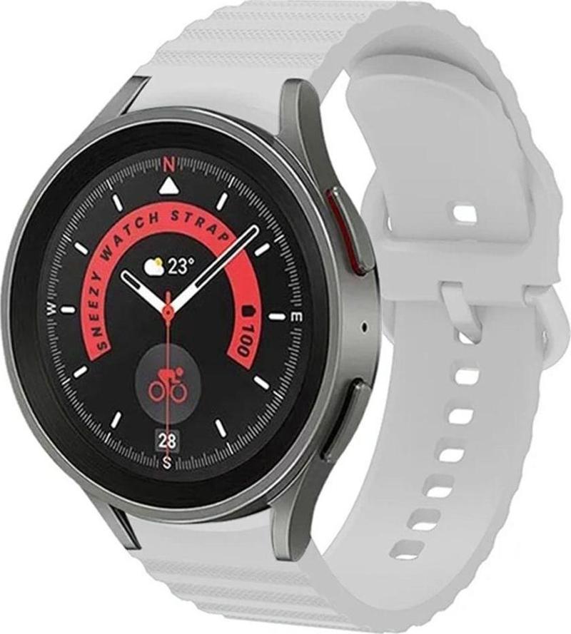 Samsung Galaxy Watch 4 5 Pro 40 42 44 45 46Mm Tasarım Kavisli Uyumlu Aeroflex Silikon Kordon