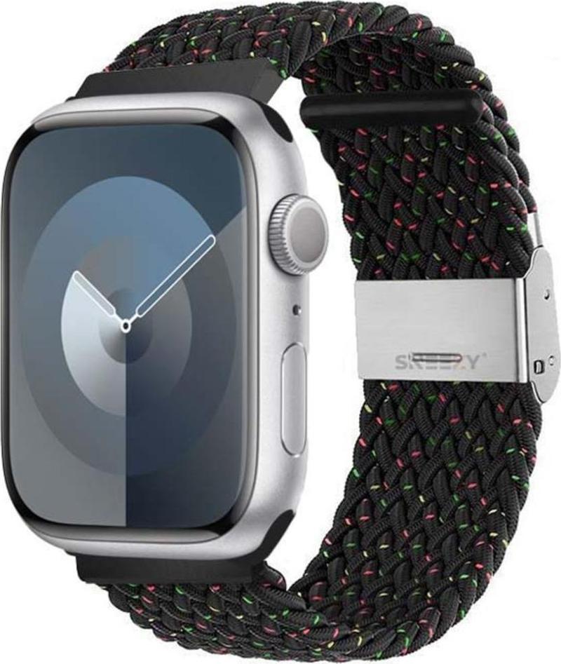 Apple Watch 38-40-41Mm İle Uyumlu Metal Klips Solo Fiberlink Örgü Kordon