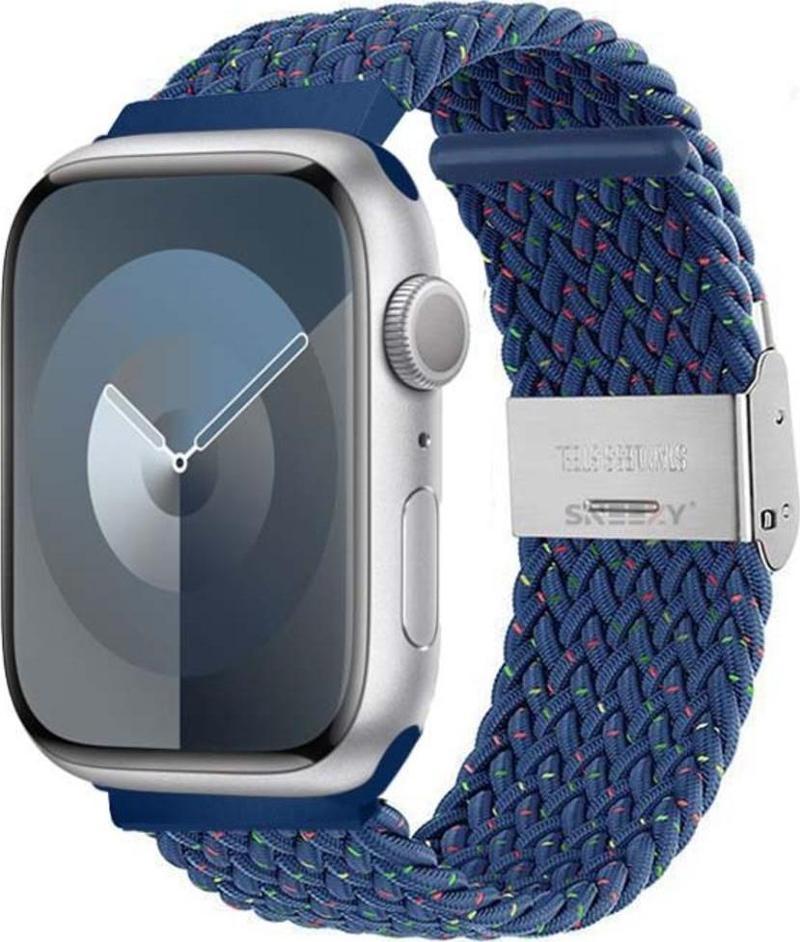 Apple Watch 42-44-45-49Mm İle Uyumlu Metal Klips Solo Fiberlink Örgü Kordon