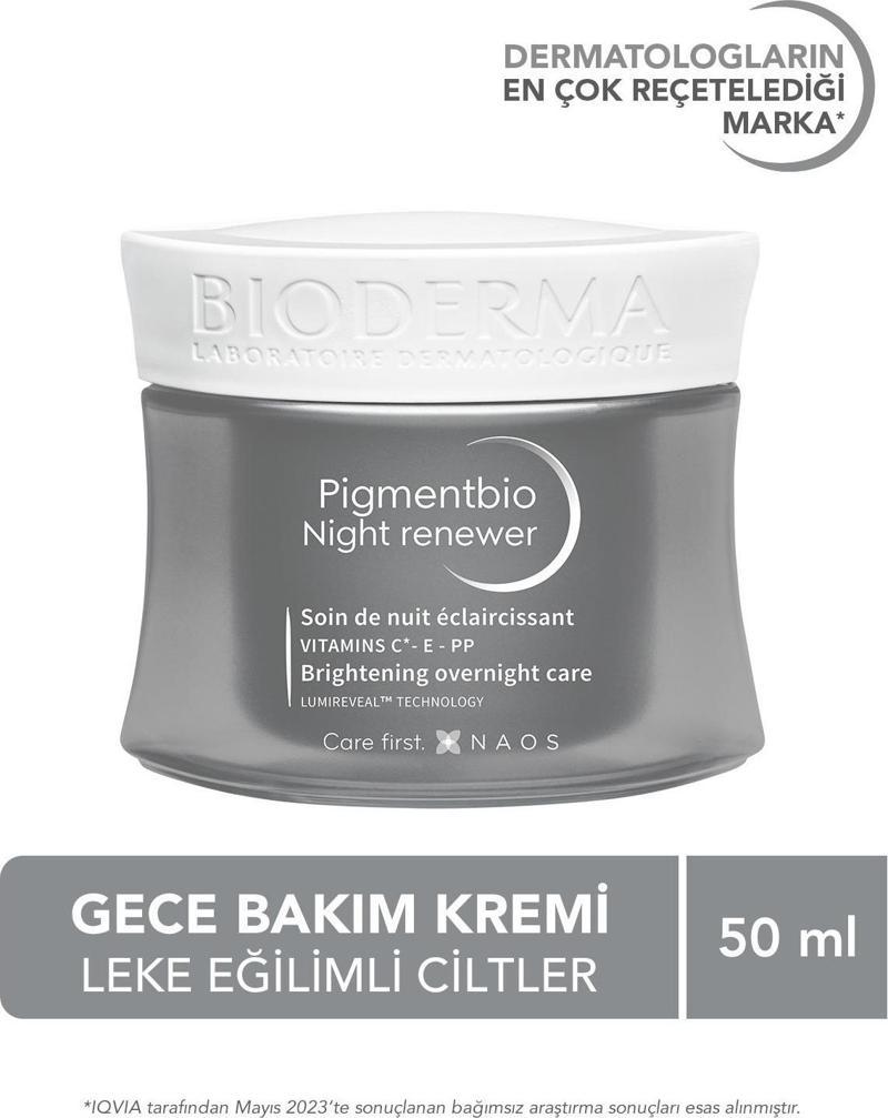 Pigmentbio Night Renewer Koyu Leke Karşıtı Cilt Tonu Eşitleyici C Ve E Vitamini Gece Kremi 50 Ml