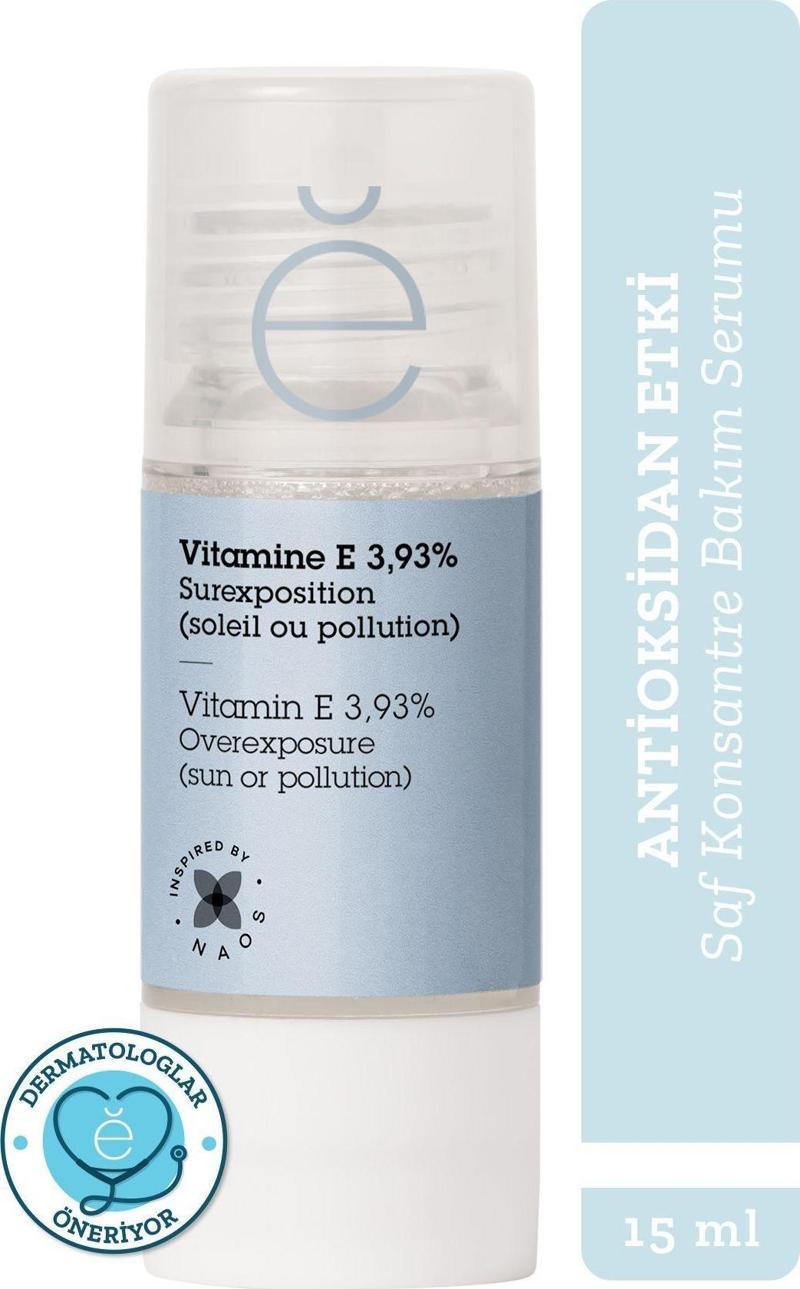 Pure Active Vitamin E Antioksidan Etkili Nemlendirici Saf Konsantre Bakım Serumu 15 Ml Kuru Cilt